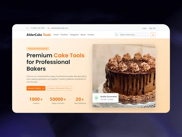 Alder Cake Tool WooCommerce store